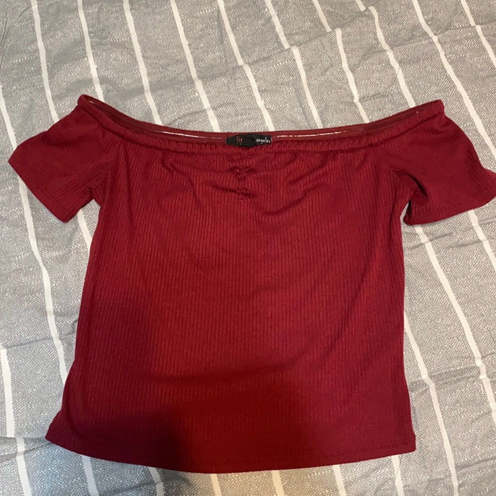 Burgundy crop top